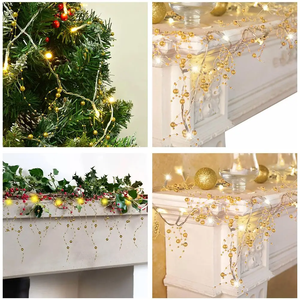 30 المصابيح الجنية الخرز أضواء سلسلة ديكور المنزل المعيشة غرفة نوم حديقة شجرة عيد الميلاد الزفاف السنة الجديدة زخرفة جارلاند #2