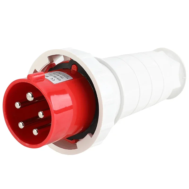 1PCS Industrial Plug Waterproof Connector IP67 63A 3P 4P 5PIN Electrical Dustproof Wall Mounted Socket Panel Concealed 380V 415V