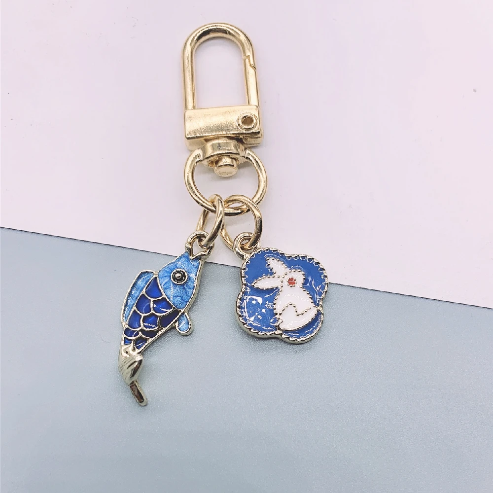 New Fish Keychain Ring Pendant Men And Women Couple Key Chain Bag Pendant Wholesale