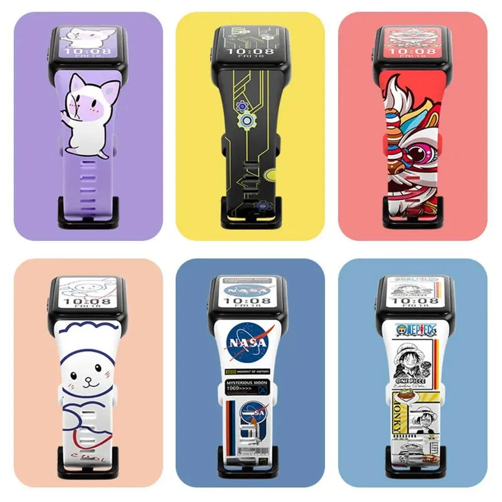 Dây Silicon Cho Huawei Honor Ban Nhạc 6 Dây Đeo Tay Đồng Hồ Thông Minh SmartWatch Mềm Ban Nhạc Hoạt Hình In Hình Vòng Tay Thay Thế Phụ Kiện