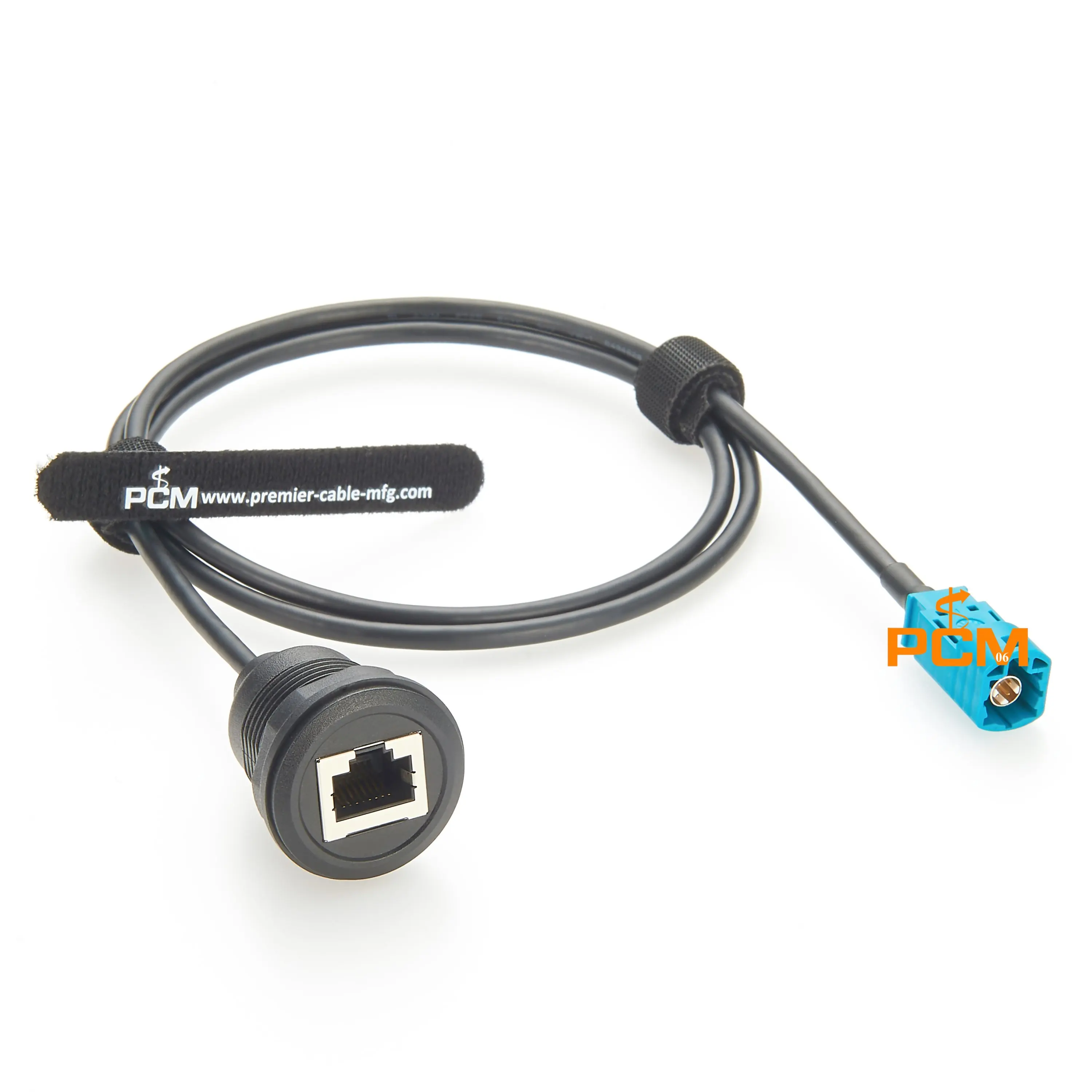 HSD 4P Z Kode Steker Jantan Ke RJ45 Jack Betina Dudukan Panel Bulat CAT5E Kabel Jaringan Ethernet Terlindung untuk Infotainment Otomotif