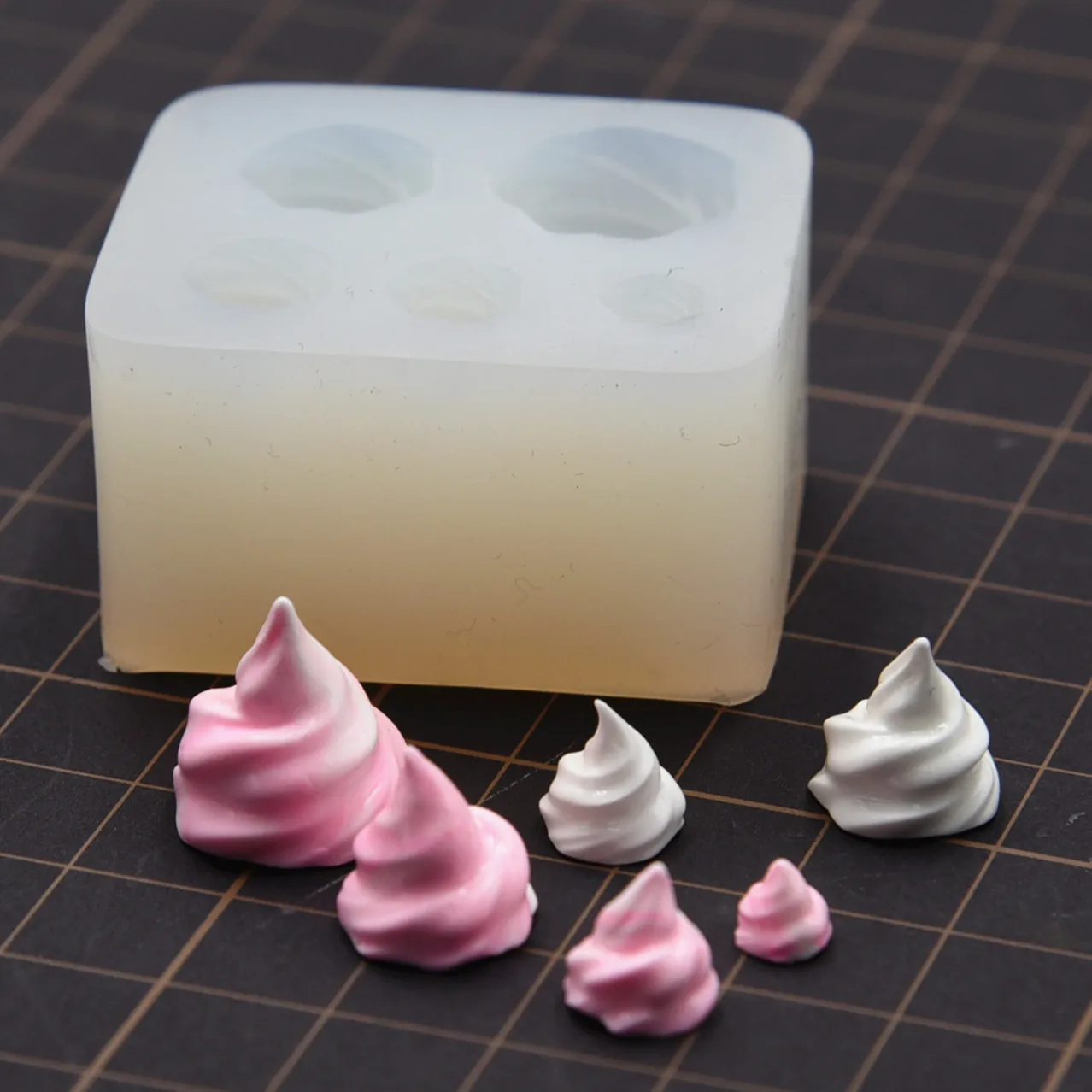 Mini Cute Ice Cream Silicone Mold Ultra Light Clay  Miniature Handicraft DIY molds view 3