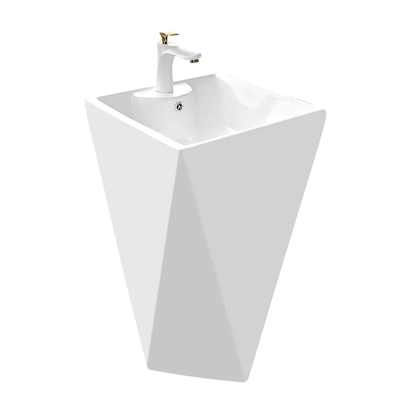 

z Free standing wash basin ceramic bathroom sinks faucet pedestal sinks for bathroom