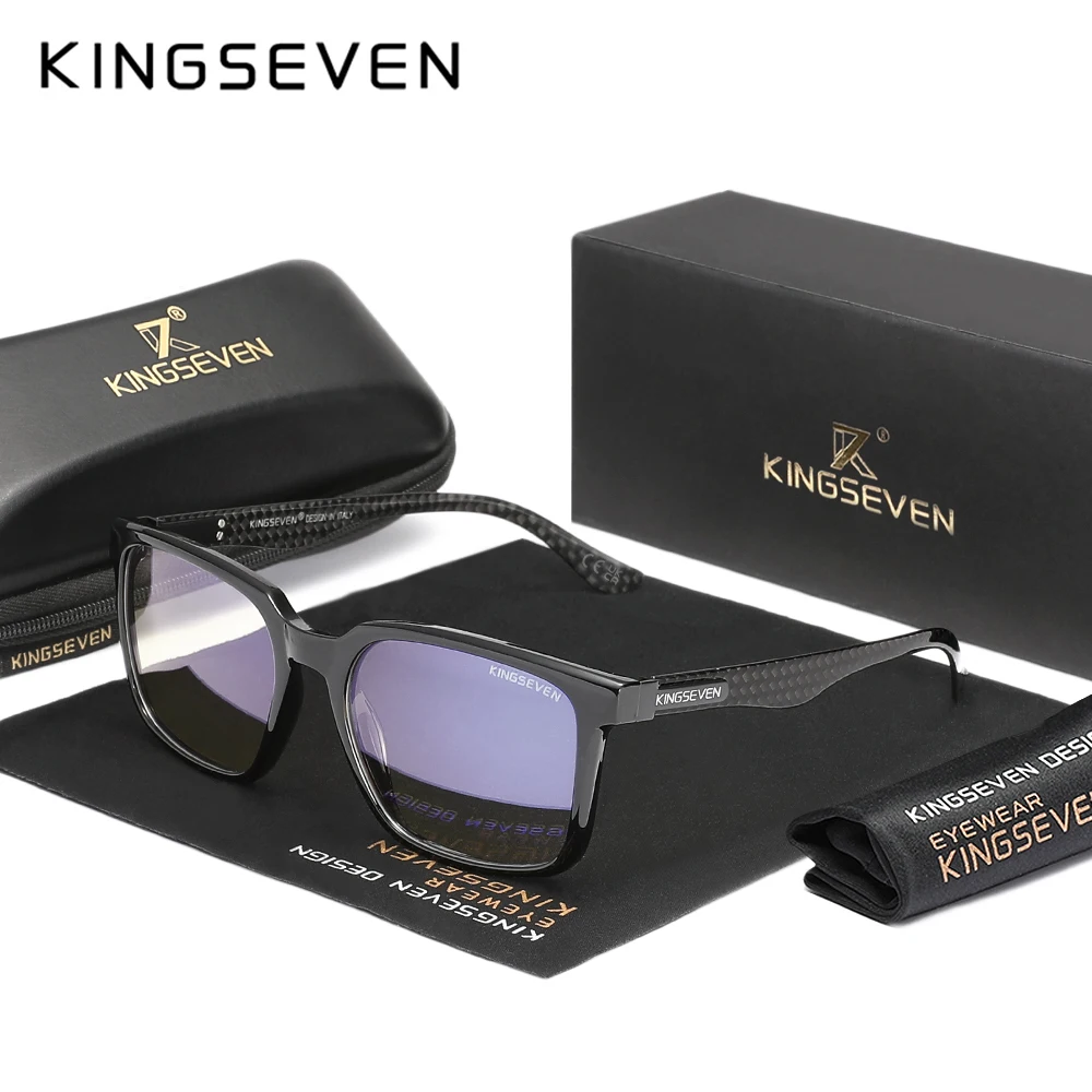 KINGSEVEN Blue Light Blocking Glasses Carbon Fiber Men/Women Computer Protective Glasses Hight Quality Anti-Blue Ray Eyewear