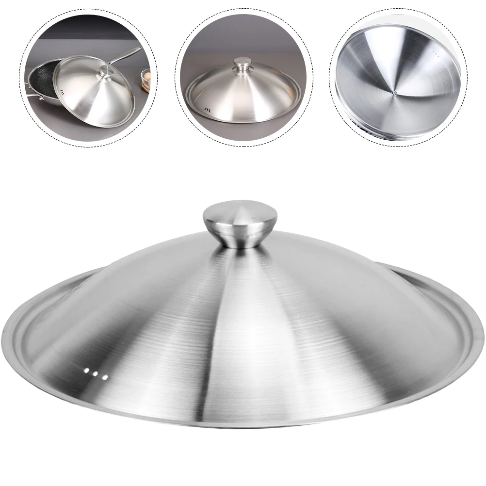 

Stainless Steel Universal Pot Anti-Scald Metal Pan Cover For Pots Pans Woks Stockpots Kitchen Supplies Spill Proof