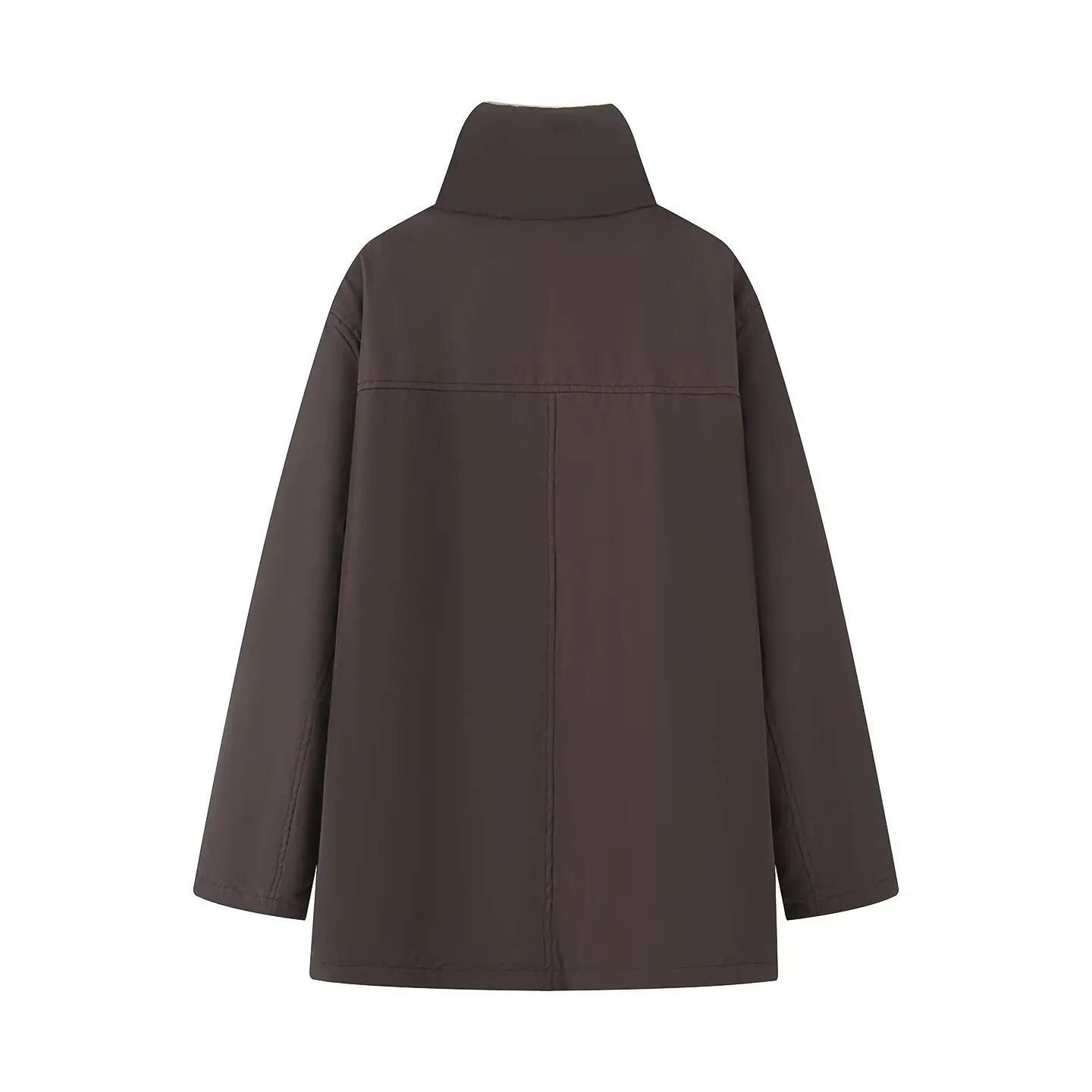 سترة نسائية للخريف من صوف الضأن فضفاضة وبسيطة ودافئة مقسمة ملابس خارجية غير رسمية وأنيقة ومتعددة الاستخدامات #4