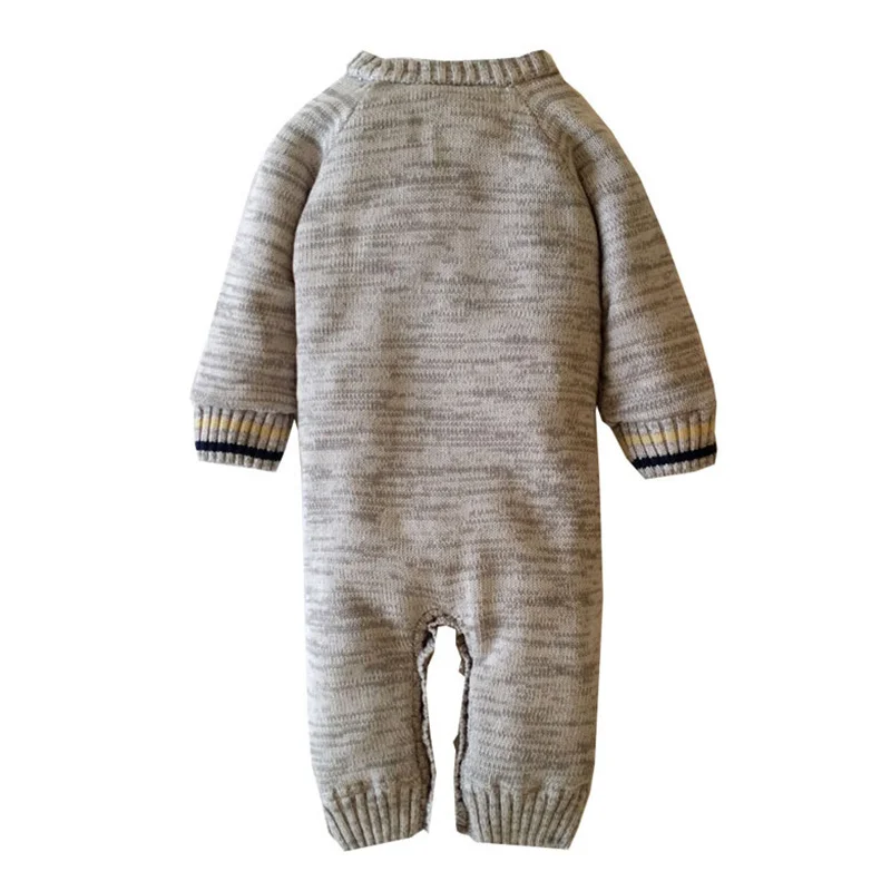 Thicken Romper Newborn Baby Boys Romper Jumpsuit Toddler Infant Warm Clothing Baby Knitted Jumpsuit Baby Winter Clothes