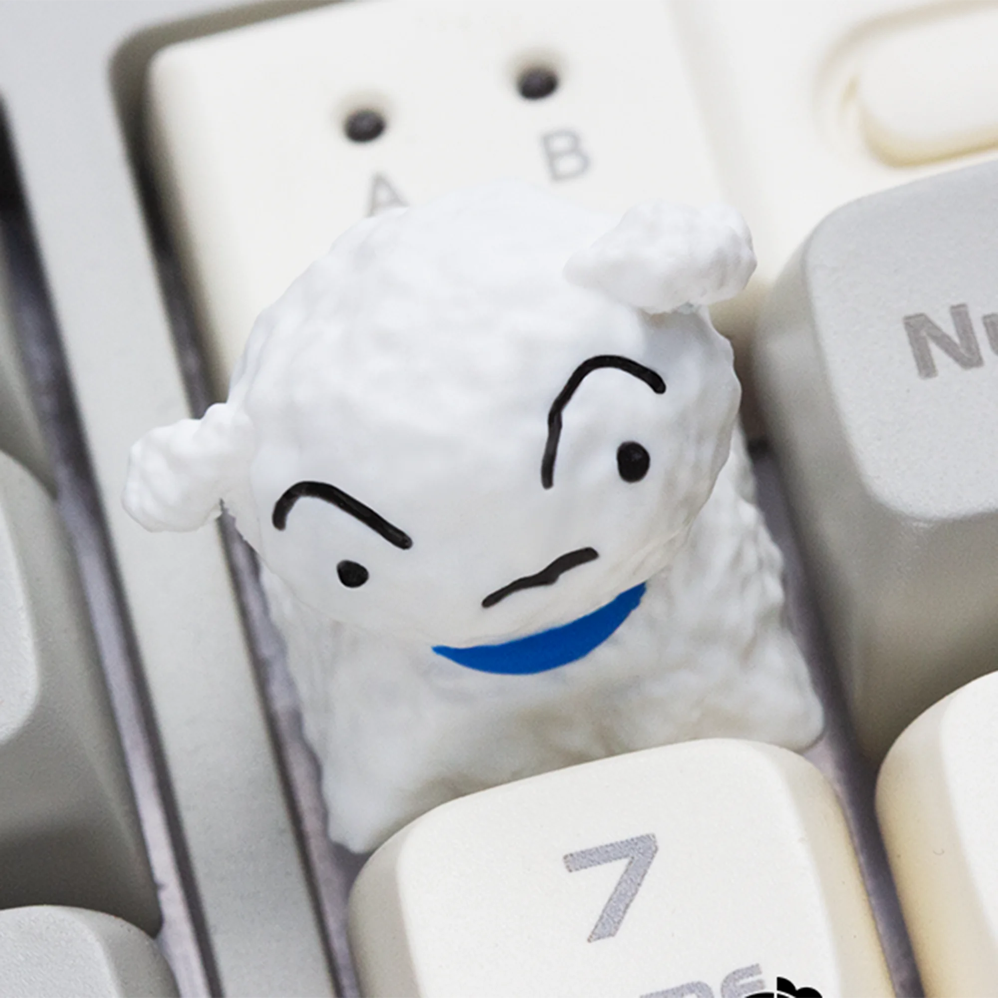 Little White Dog Personality Keycaps Cute Interesting Creative Key Caps Resin Keycap for MX Mechanical Keyboard