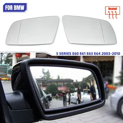 Heated Electric Wide-Angle Rearview Mirror Glass for BMW 5 Series E60 E61 2003-2008 Car Accessories