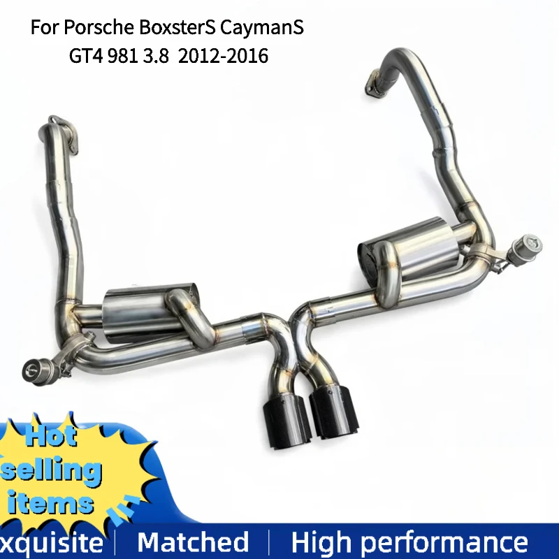 

Stainless Steel cat Back Exhaust Pipes for Porsche BoxsterS CaymanS GT4 981 3.8 2012-2016 Vacuum Valve Exhaust System Muffler