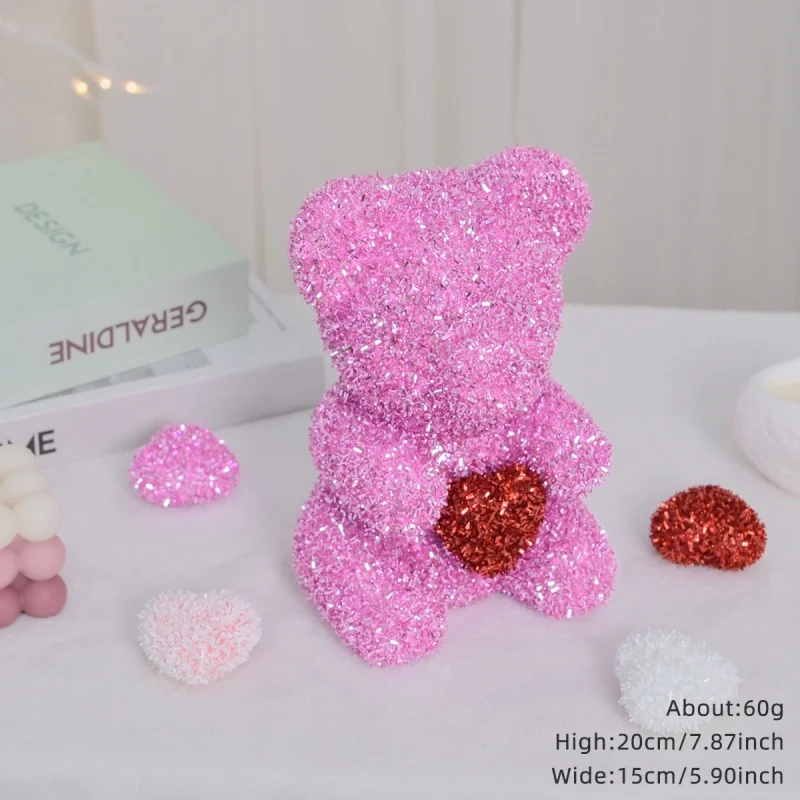 Rose Bear Gift Box Valentine's Day Gift Valentine's Day Decoration Girlfriend Gift Graduation Season Gift Rose Bear Gift