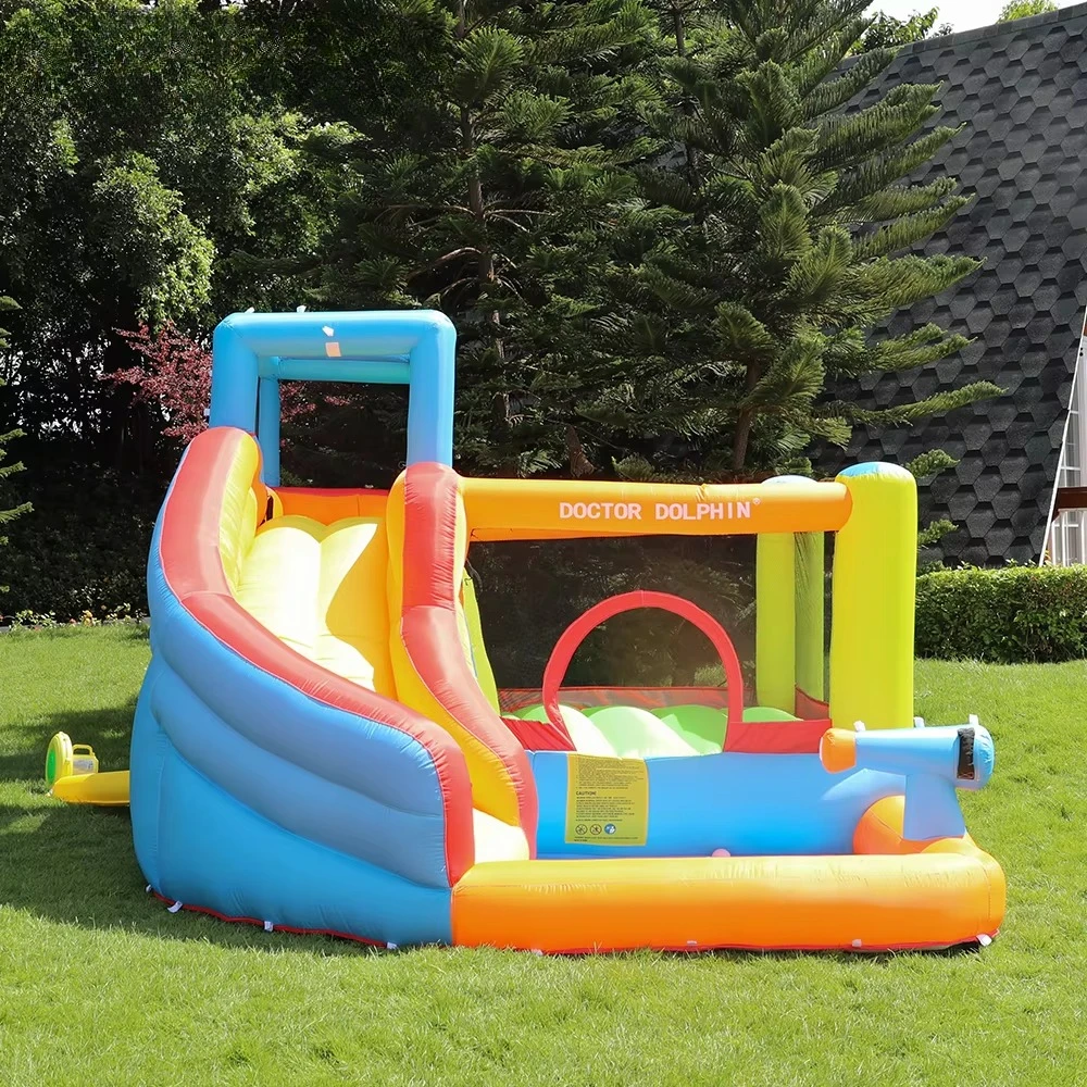 Opblaasbare waterglijbaan Moonwalk Water Jumper Uitsmijter Springkasteel Springen Thuisgebruik Bounce House Party voor kinderen