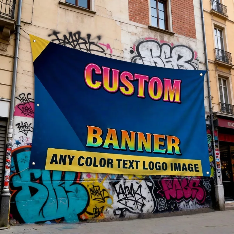 Custom Advertising Flags Resist Sunlight For Long Outdoor Display Holiday Styles Stable Customer Flow For Advertising Promotion