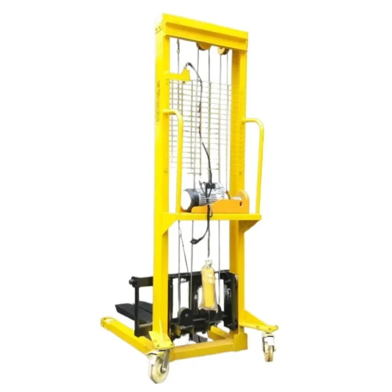 

Electric forklift manual hydraulic transporter 1/2/3 ton small stacker crane lifting unloading lift