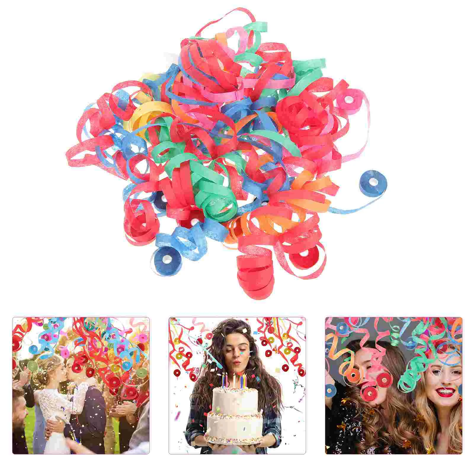 10 Pcs Hand Throwing Ribbons Confetti Paper Streamers for Party Celebration Colorful Accessories