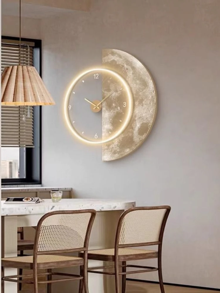 LED Lights Wall Clocks Remote Controlled Wall Clocks Living Room Modern Clock Design Luxury Clock Hanging Painting Home Decor