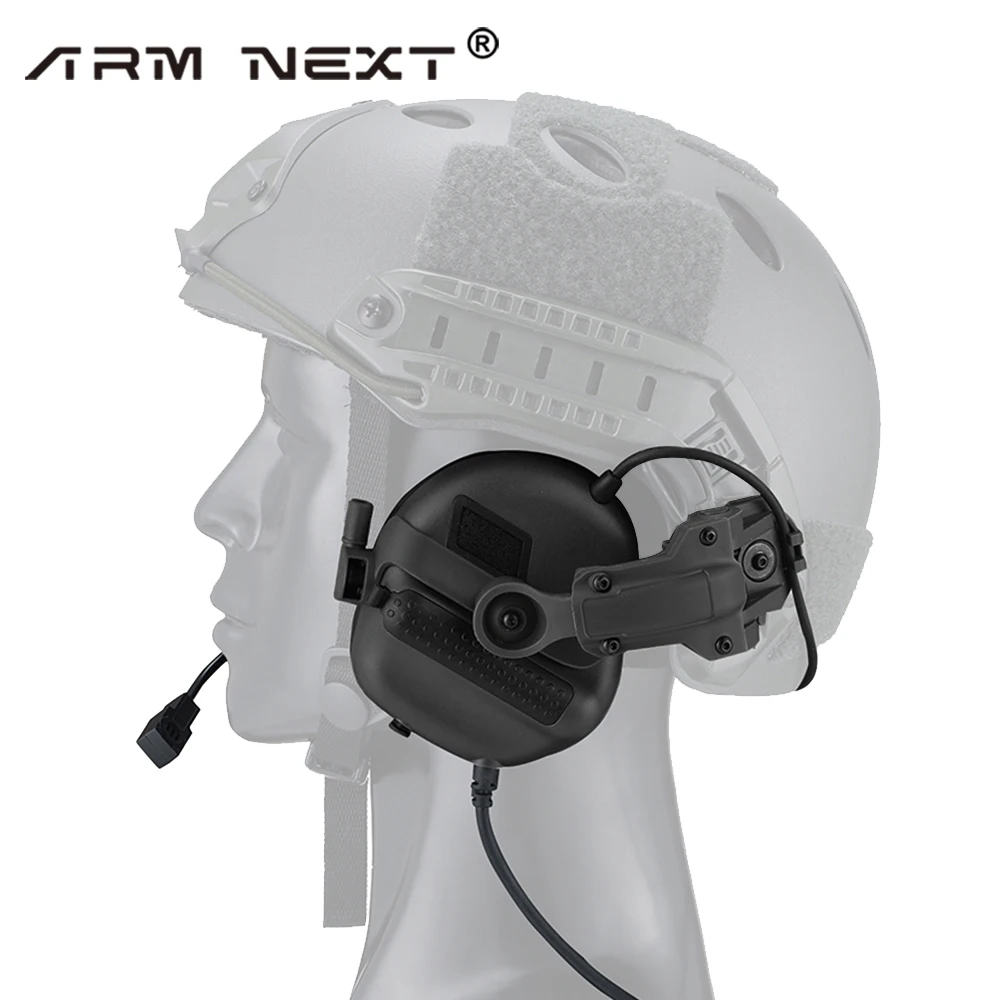 ARM NEXT Army Shooting Earmuffs Tactical Helmet Headset Electronic Hearing Protector Active Noise Reduction Hunting Headphone