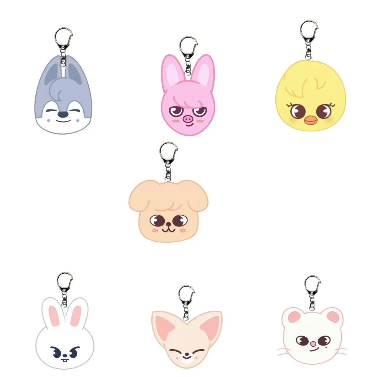 Llavero acrílico de doble cara SKZOO, llavero creativo de dibujos animados de Stray Kids para mochila o coche, regalos para fans.