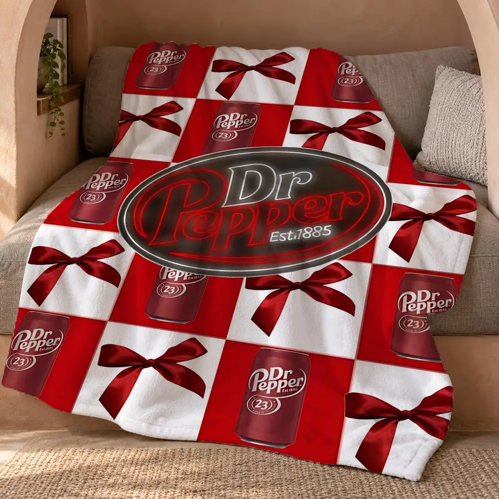 Unique Dr. Pepper Throw Double Sided Flannel Throw Blanket Soft Travel Camping Sofa Bed Home