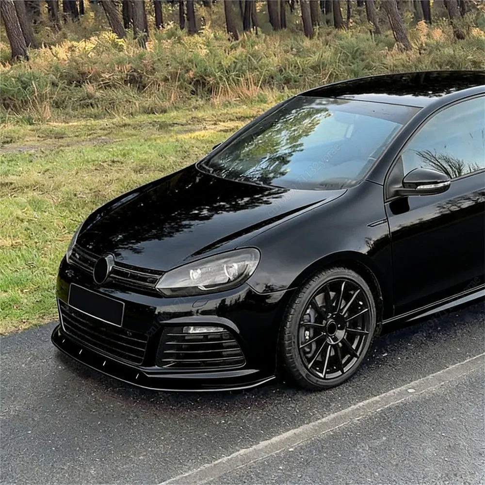 

Для Volkswagen VW Golf 6 MK6 R R20 2008-2013 Автомобильный передний бампер, спойлер, нижний комплект кузова, диффузор, сплиттер, защита, тюнинг, черный