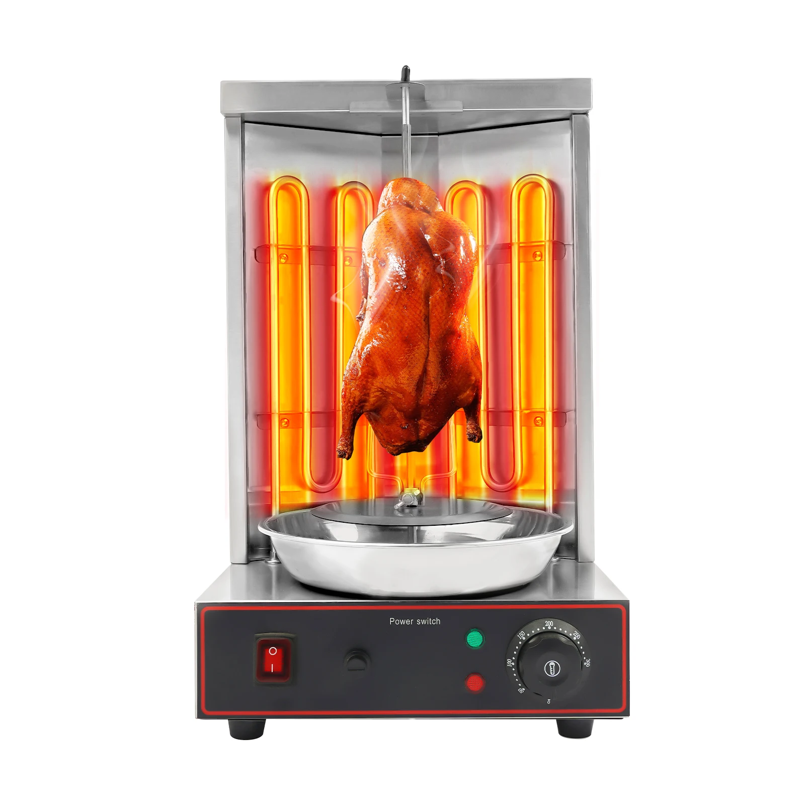 3000W Commercial Household Electric Shawarma Machine Rotary BBQ Doner Kebab Maker Grill Stainless Steel Rotisserie Equipment