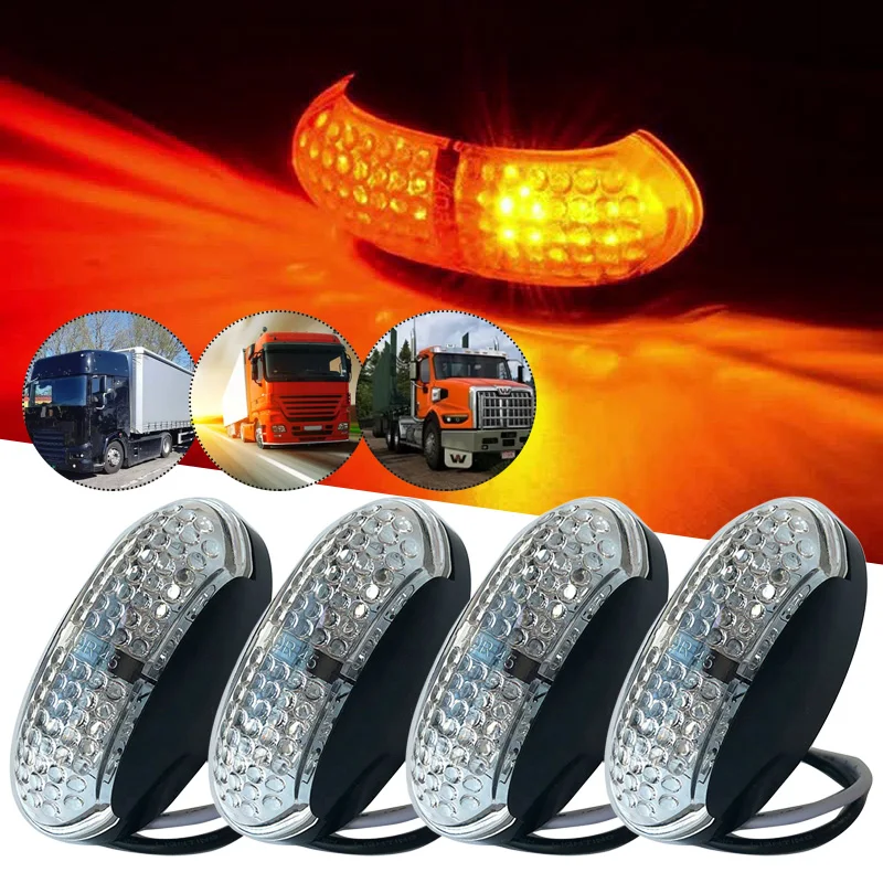 

10 Pack Clearance Lights Side Rear Tail Markers Amber Red Indicator Truck Rv Lights Piranha Led Lights 2022 New Auto Parts