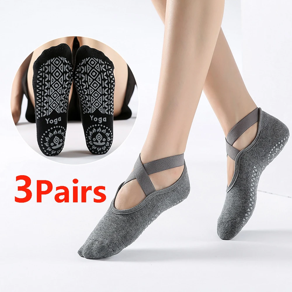 Youtube Yoga Pilates - 3 Pairs Yoga Sock for Women