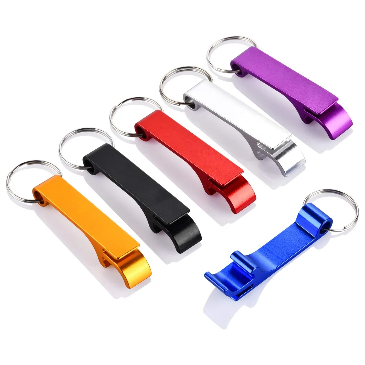6PCS Colorful Key Chain Beer Bottle Openers for Bar Easy to Carry Open the Lids Beverage Bottle Opener Keychain for Men Women