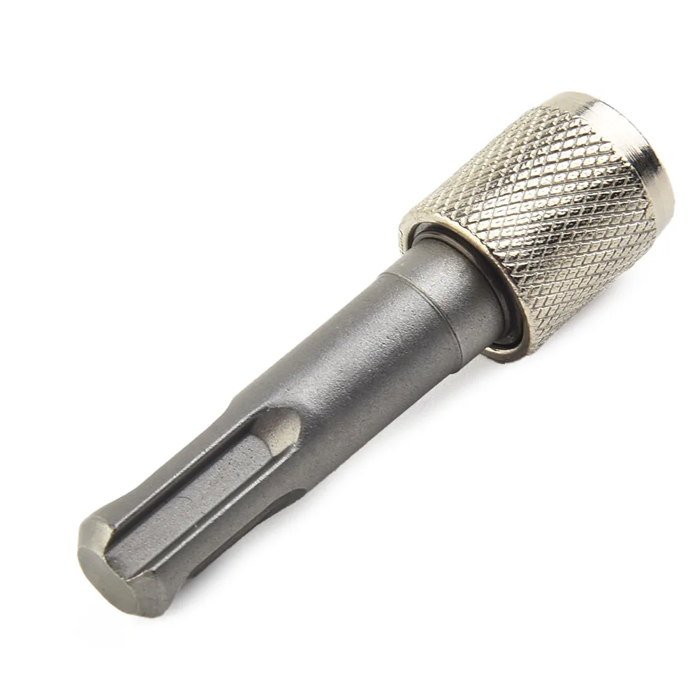 SDS Silver Drill Socket Adapter 1/4 Hex Shank Screwdriver Bits Bar Electric Drill Converter 60.6x10mm Power Tools Accessories