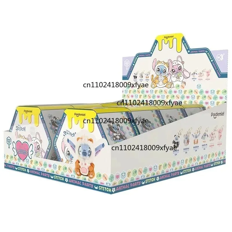 

Stitch Animal Party Series слепая коробка Kawaii плюшевый кулон загадочная коробка аниме фигурка Decora коллекция детские подарки на день рождения