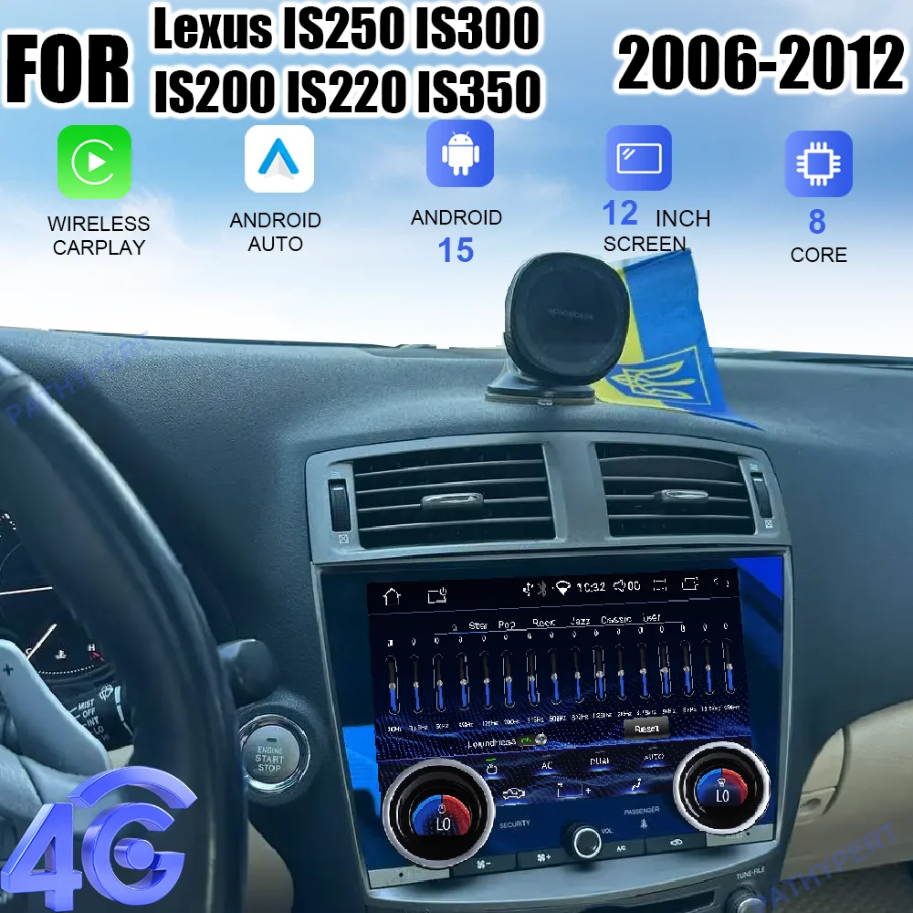 

Android 15 For Lexus IS250 IS300 IS200 IS220 IS350 2006-2012 Car Multimedia Player Radio Wireless CarPlay Stereo Auto Screen GPS