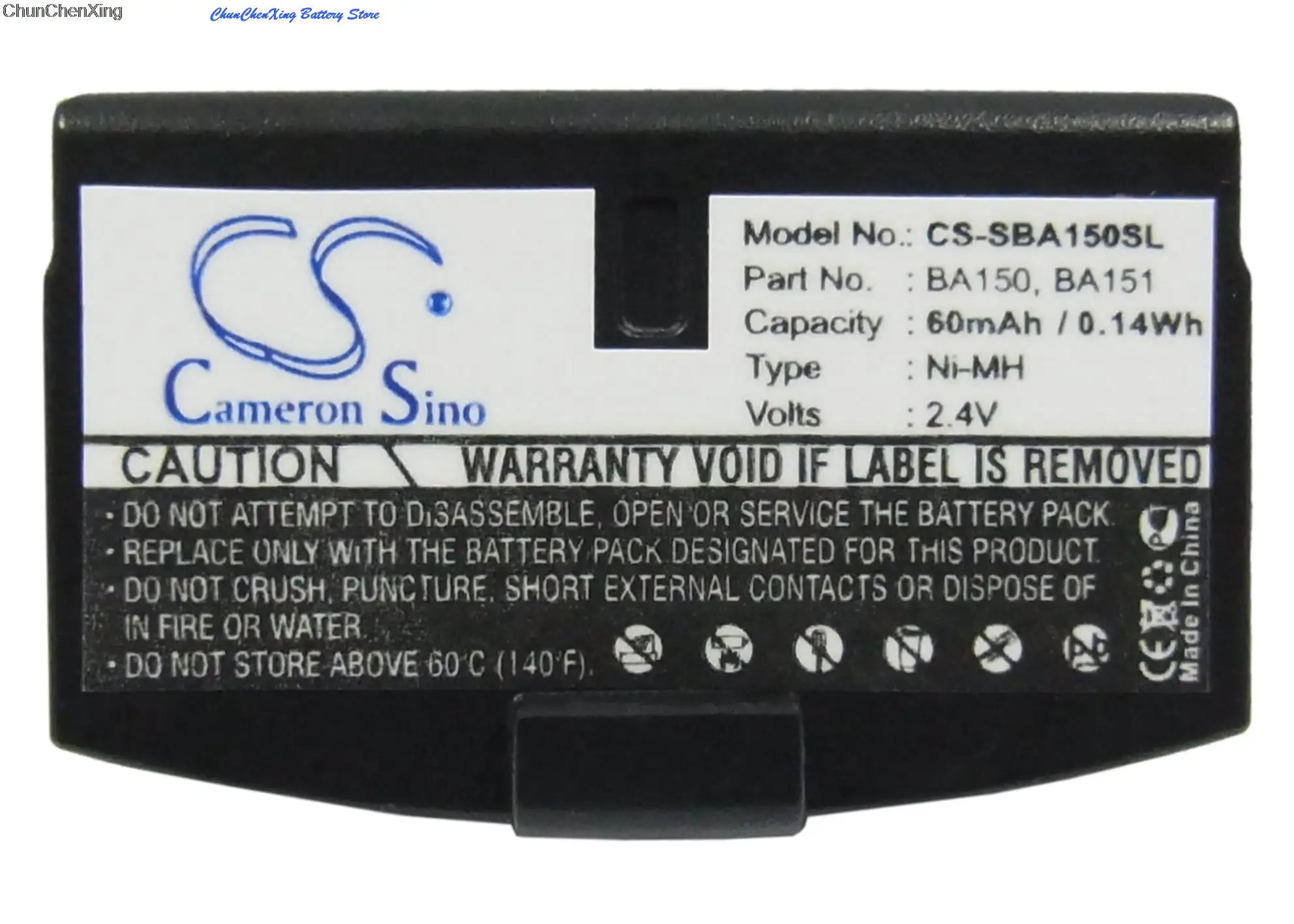 Cameron Sino Battery BA150, BA151 for Sennheiser A200, HDI302, HDI380,HDI490,IS 150,IS 300,IS 380, R150, RI 150,RI 250 ,RI250S