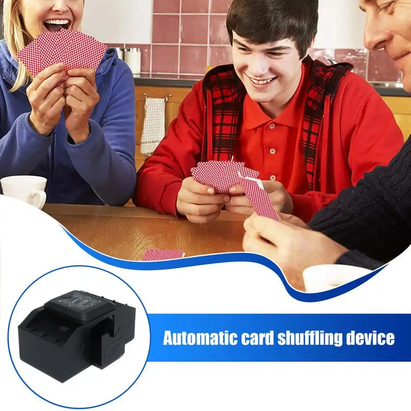 Automatic Playing Card Shuffler device for Travel Home Festivals Party Battery Operated waving induction timed shuffler tool