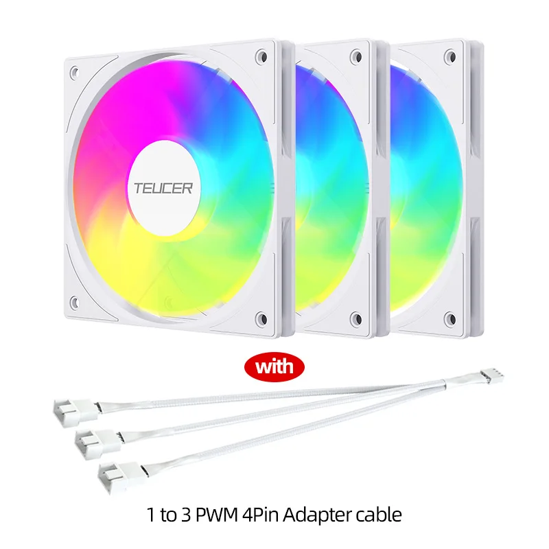 Teucer 120mm PC Case Fan FDB Bearing PWM 800-2400rpm Thickness 15mm Silent Chassis Cooling Ventilator UT-12015 Ultrathin CPU Fan image 3