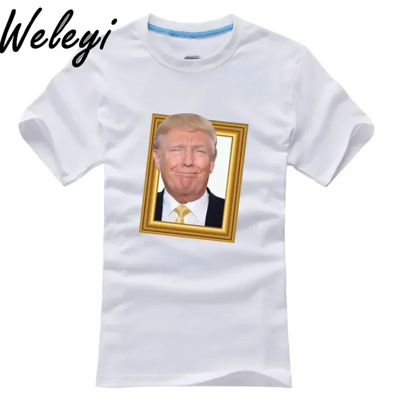 Super Cute Men's and Women's Same Graphic T Shirt US President Donald Trump Summer Short Sleeve Blusas Streetwear Bluzki Damskie