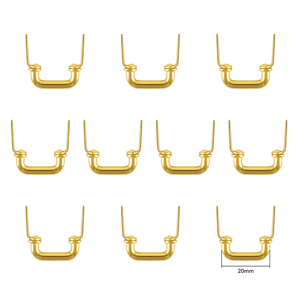 10pcs/set Gold Hardware Handles Drawer Cabinet Door Kitchen Pull Handle for Jewelry Box Memory Book Mini Craft Handles Set