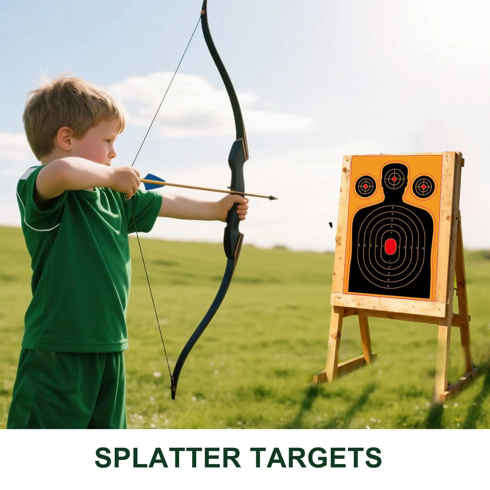 10pcs Splatter Target 18x12 Inch High-Visibility Shooting Targets Bright Splatter Burst for Outdoor Practice & Training