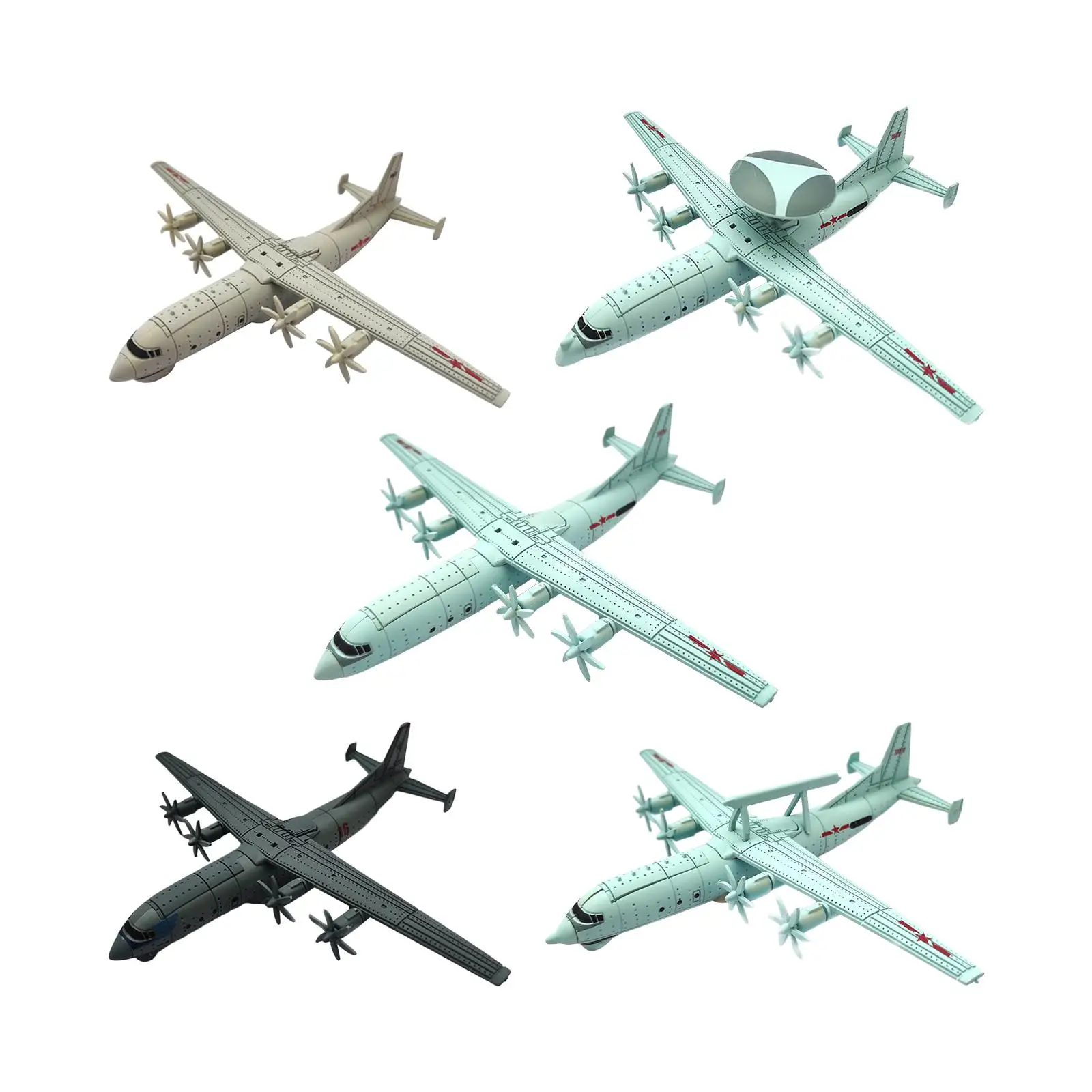 5 Pieces 1:240 Scale 4D Plane Model Miniature Building Model Kits for Table Scene Party Favors Tabletop Decor Adults Girls Boys