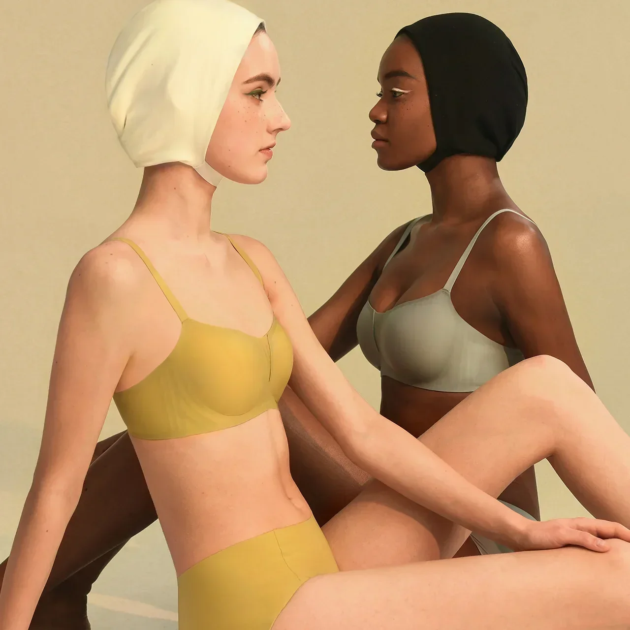 Sujiin Women's Underwear Seamless Wireless Bras Invisible Bralette Lingerie for Women Square Collar Padded Half Cup Push Up Bra