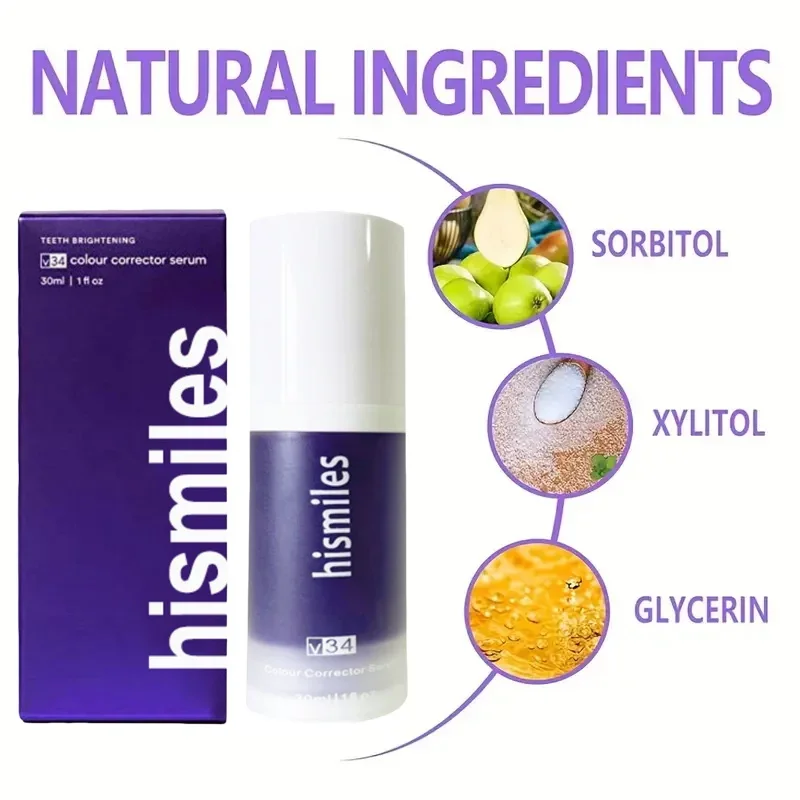 

Purple Brighten Whitening Yellow Teeth Toothpaste Foam Cleaning Effective Removing Tooth Stain Oral Cleaning Product