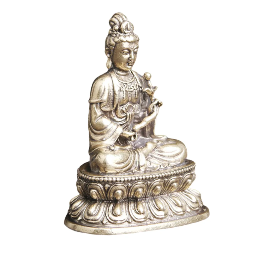 

Brass Buddha Decor Desktop Adornment Vintage Bronzeware Office naments Statue Home Vintage Bronzeware Miniature Models