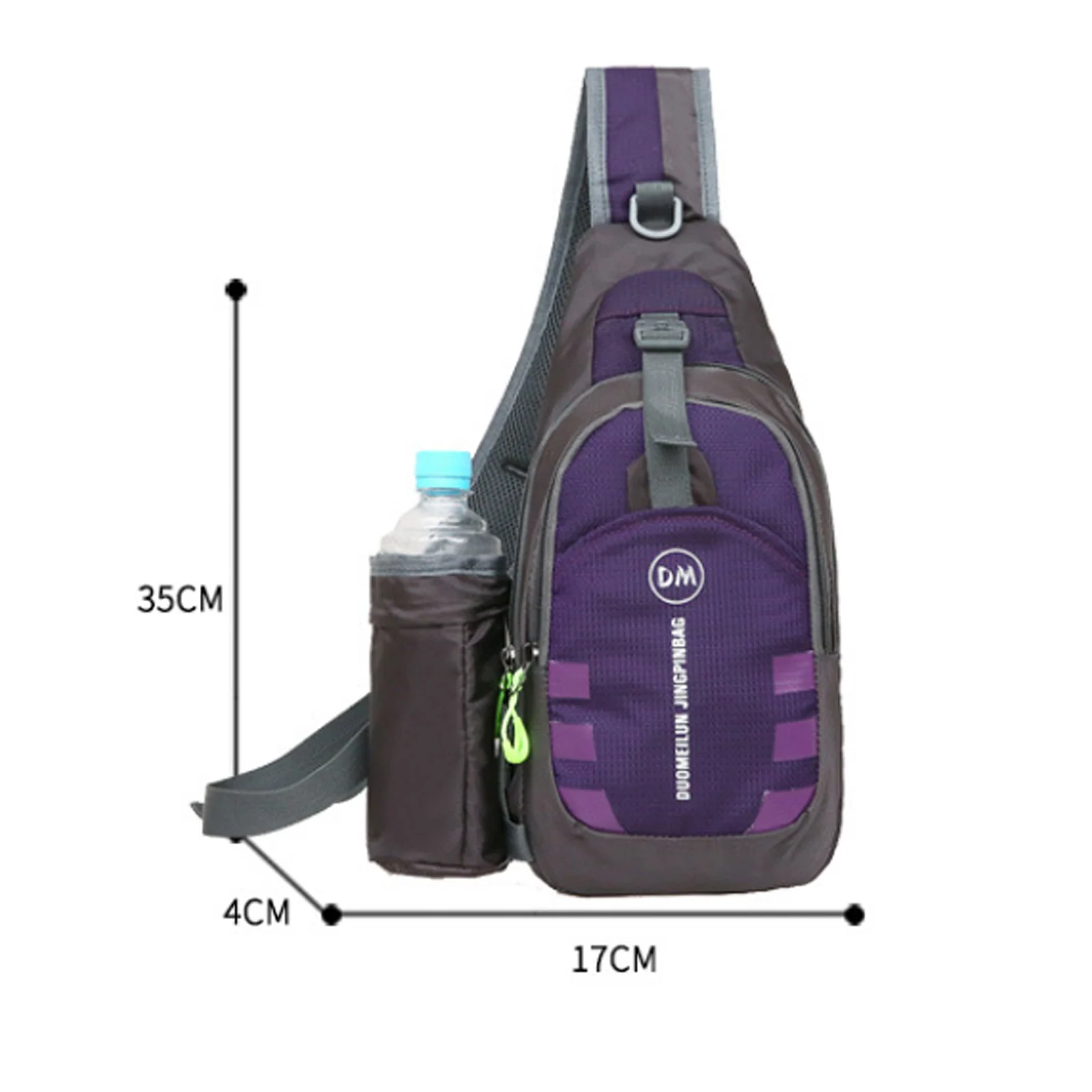 Bolso de mano deportivo para hombre y mujer, bolsa de hombro con soporte para botella de agua, para correr, trotar y senderismo