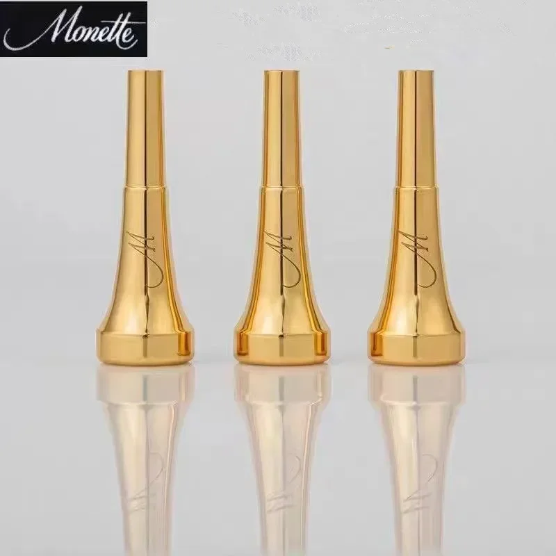 Monette Bb Trompet Mondstuk 7c 5c 3c 1.5c Maat Pro Zilver/Verguld Koperen Muziekinstrumenten Trompet Accessoires