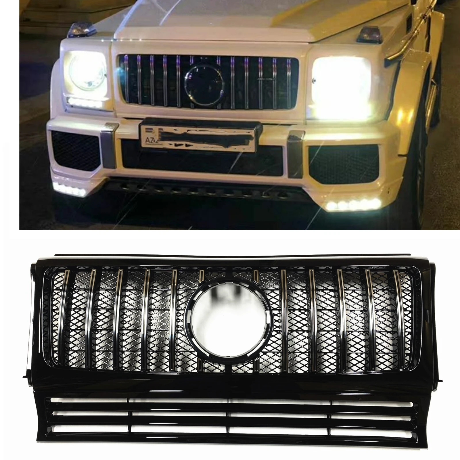 Car Front Grille Grill Upper Bumper Hood Mesh Grid GT For Mercedes Benz W463 G Wagon 1990-2018