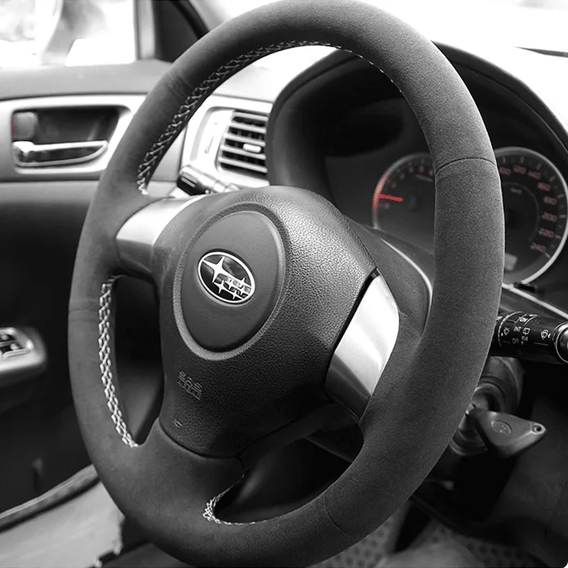 For Subaru Forester Impreza Impreza WRX Legacy 2008-2014 Hand Stitched Car Steering Wheel Cover Braid Steering Wheel Accessory