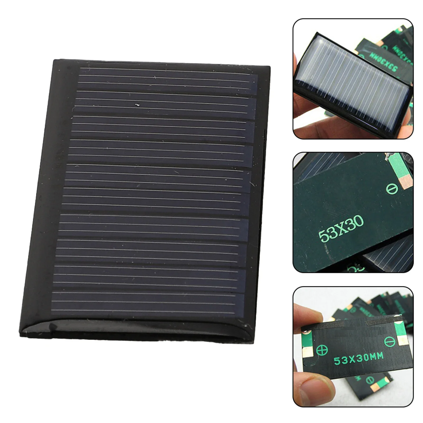 10pc Small Power Solar Cells Panel 5V 30mA 53X30mm Lawn Light Single Polycrystalline Solar Panel Electronics  Accessories