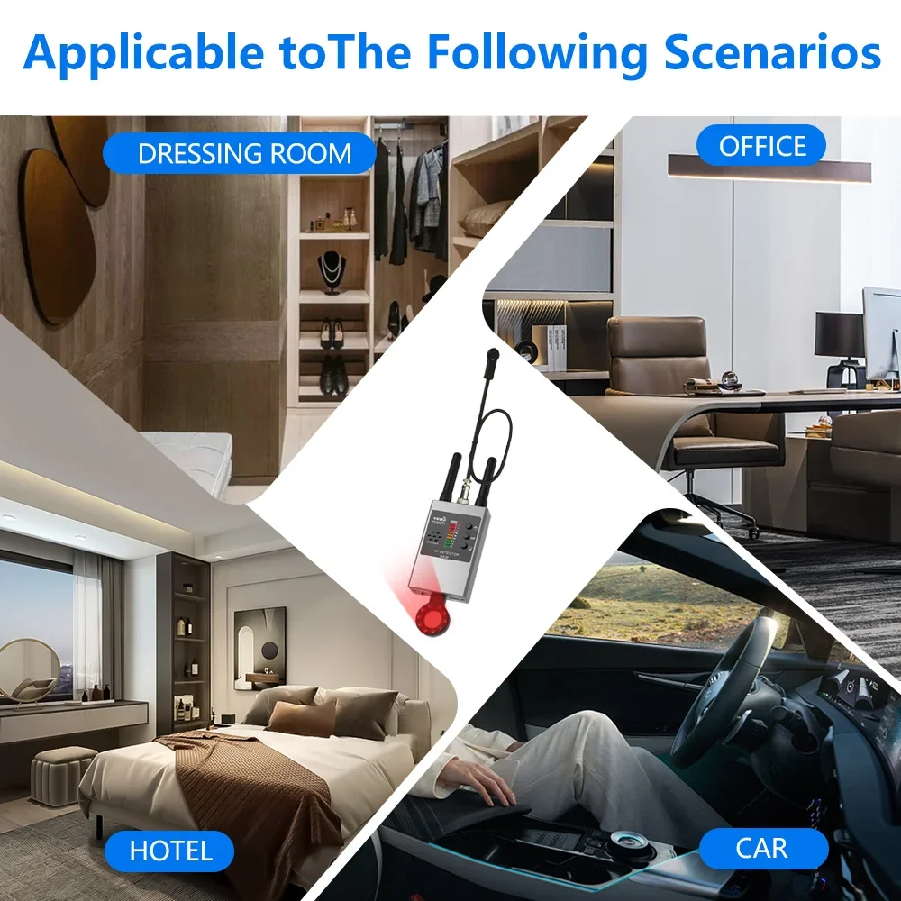 Profissional sem fio detector de sinal rf bug gsm gps rastreador mini câmera localizador ir varredura ai espera detecção automática