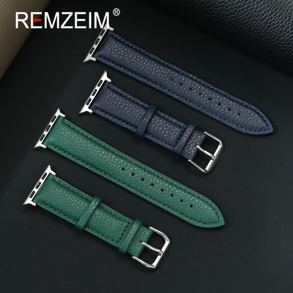 حزام ساعة من الجلد الصناعي للرجال والنساء لساعة أبل 1-10 Ultra SE 2 حزام ساعة ذكية لساعة Iwatch 38 40 41 42 44 45 46 49 مللي متر #2