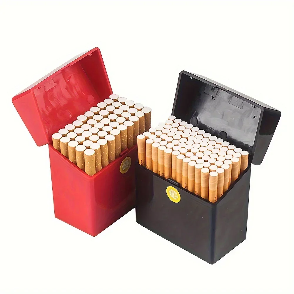 1Pcs Cigarette Case for King Size 50 Capacity Cigarettes Box Plastic Portable Thin Cigar Boxes Pocket Cigarettes Holder Storage