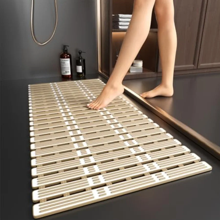 

Shower Mat Non Slip Bath Mat for Tub - 36 x 16 Inch Bathtub Mat Non Slip Shower Mats for Inside Shower TPE Bath Mat with Suctio